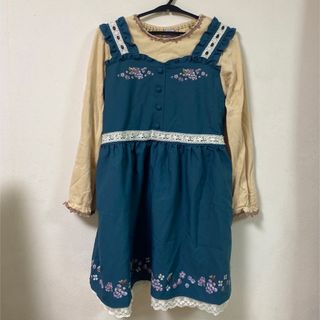 アクシーズファムキッズ(axes femme kids)のaxesfemmekids 重ね着風ワンピース140(ワンピース)