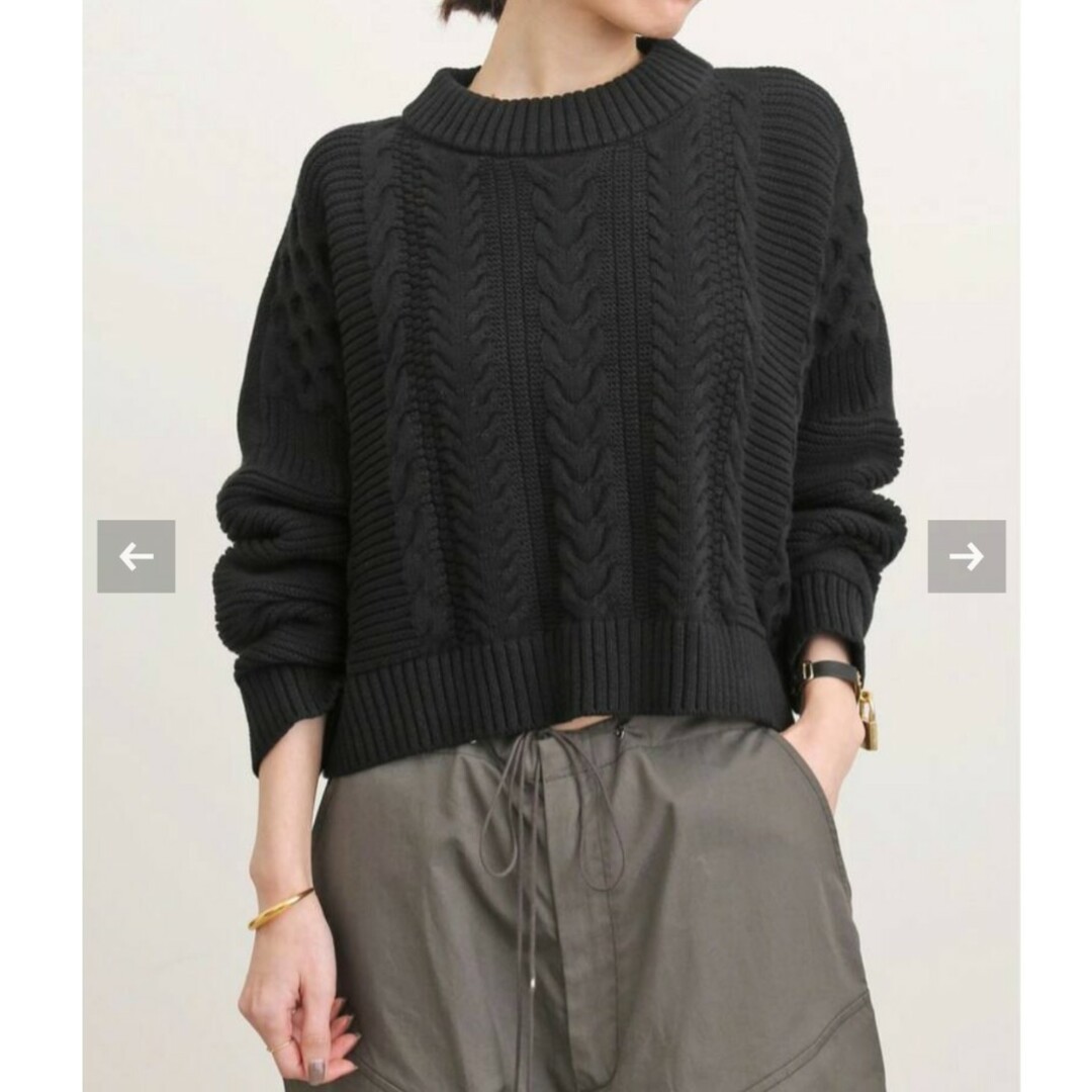 L'Appartement Cable Short Knit Pulloverレディース