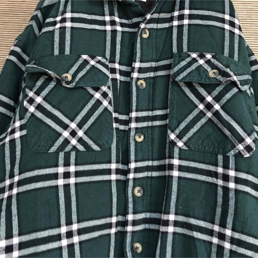 wrangler ラングラー チェックシャツ Wポケット ウェスタン XL 緑