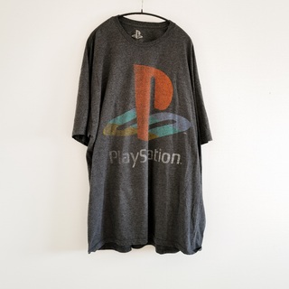 【3XL】PlayStation プレイステーション ロゴTシャツ 半袖 古着(Tシャツ/カットソー(半袖/袖なし))
