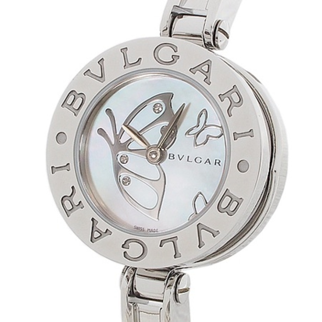 ブルガリ BVLGARI ビーゼロワン 4Pダイヤモンド バングルウォッチ BZ22BDSS.S Sサイズ 仕上/電池交換済シルバー日差