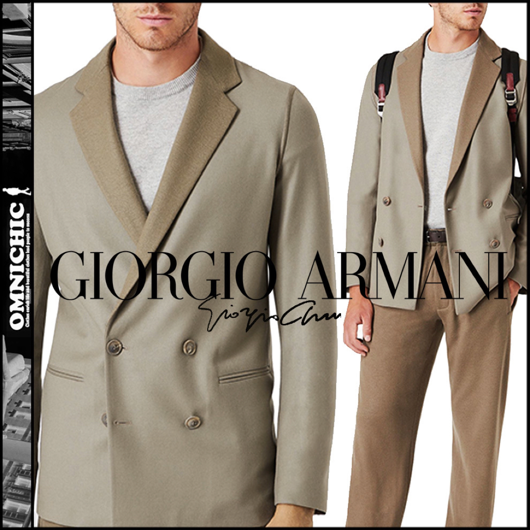 GIORGIO ARMANI - 新品GIORGIO ARMANIカシミヤウールジャケット GIORGIO ARMANI - 新品GIORGIO ARMANIカシミヤウールジャケット