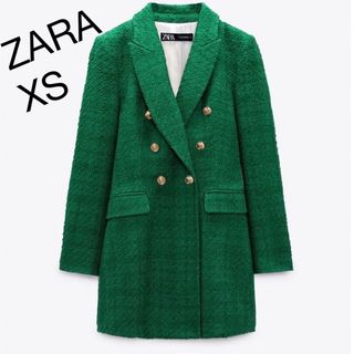 ザラ(ZARA)のロングストラクチャーブレザー(テーラードジャケット)