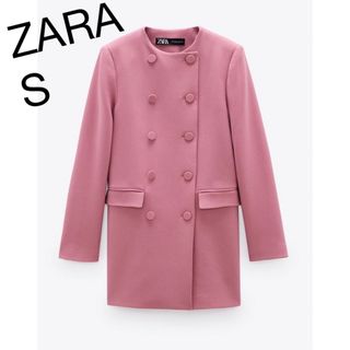 ザラ(ZARA)のくるみボタンフロックコート(ロングコート)