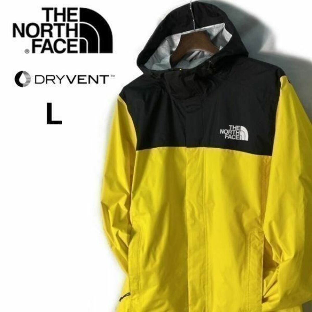 THE NORTH FACE   ノースフェイス ナイロンジャケット 撥水L黄 黒