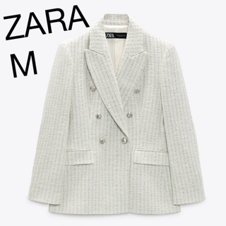 新品 ザラ ZARA ジャケット テーラード ダブル 半袖 スーツ レトロ風
