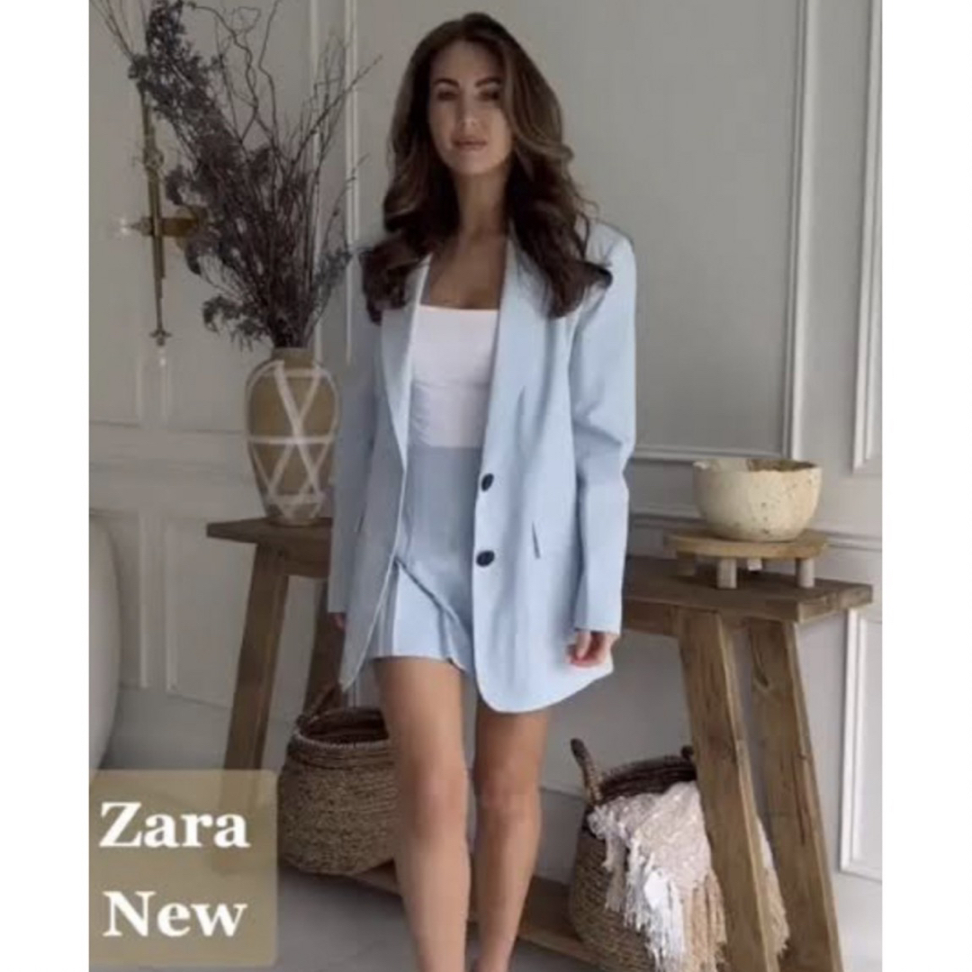 ZARA(ザラ)のストレートオーバーサイズブレザー レディースのジャケット/アウター(テーラードジャケット)の商品写真