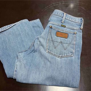 ラングラー(Wrangler)のW rangler  ラングラー革パッチ　ストレートジーンズW34(デニム/ジーンズ)