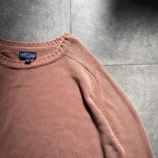 LANDS'END - 90s ランズエンド コットンニットUSA製 XL あずき色の通販