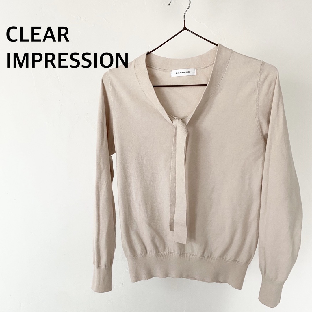 CLEAR IMPRESSION(クリアインプレッション)のCLEARIMPRESSION クリアインプレッション　ボウタイ　ニット レディースのトップス(ニット/セーター)の商品写真