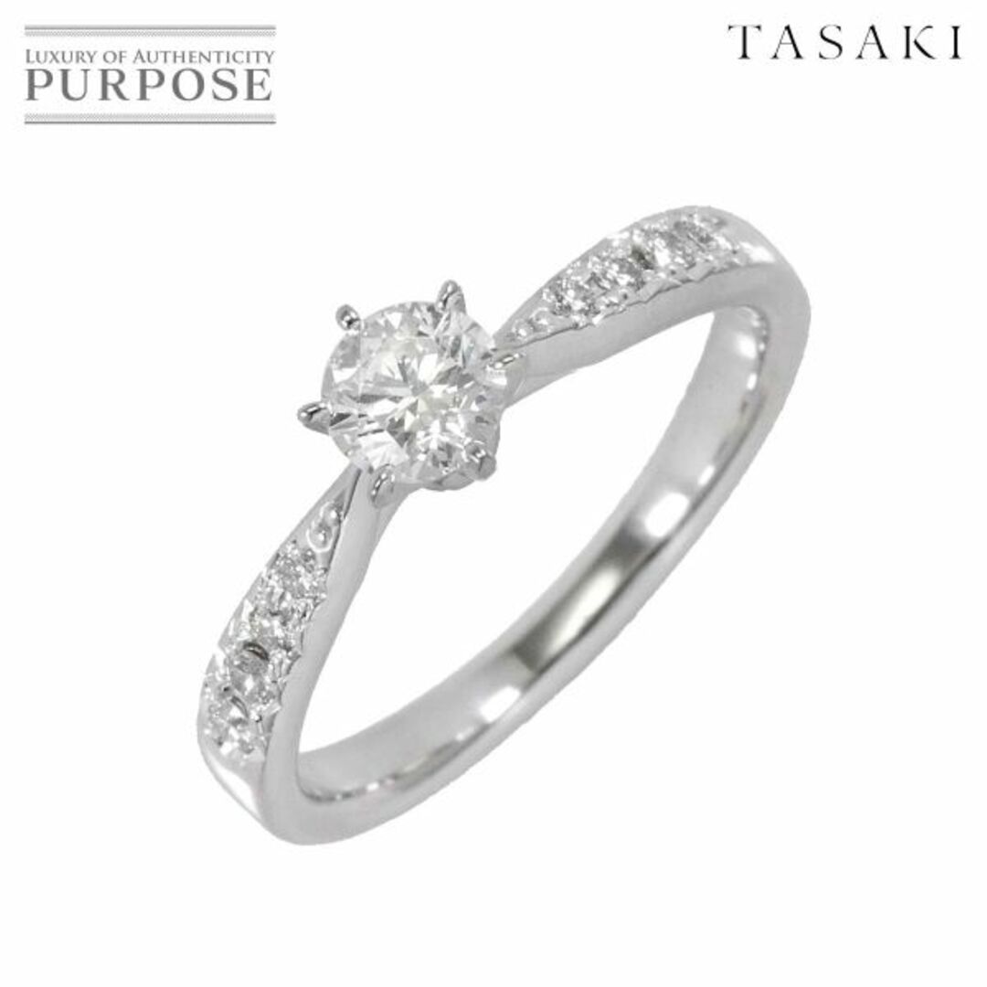 タサキ TASAKI ピアチェーレ ダイヤ 0.31ct/0.08ct E/VS2/3EX 9号 リング Pt 田崎真珠 指輪 【証明書・鑑定書付き】VLP 90198893