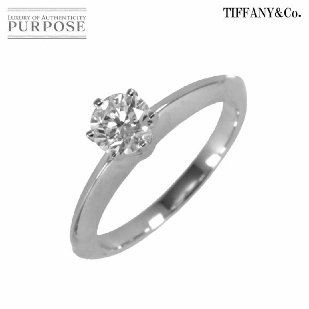 ティファニー TIFFANY&Co. ソリティア ダイヤ 0.43ct G/VVS1/3EX 7号 リング Pt プラチナ 指輪 VLP 90201048