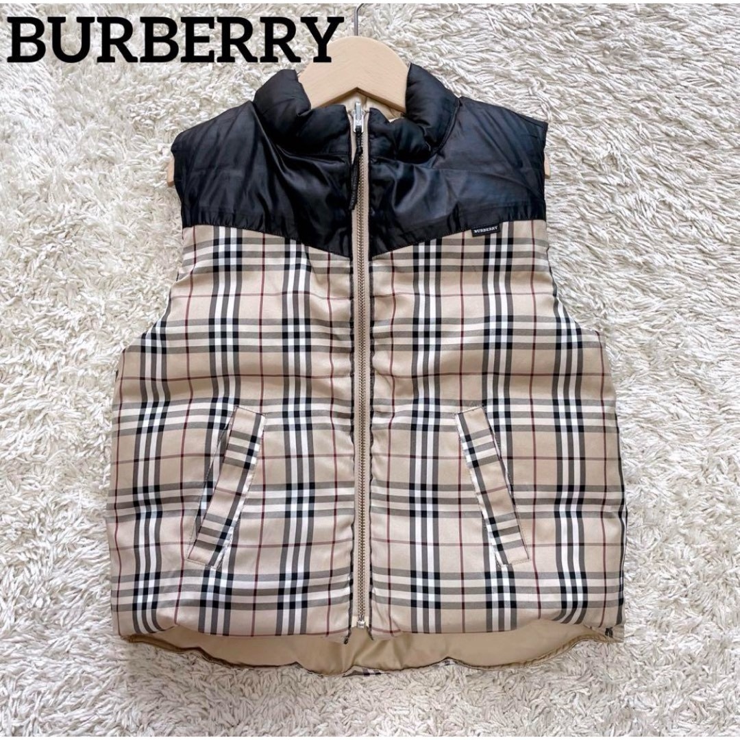 BURBERRY(バーバリー)のBURBERRY LONDON✨️ダウンベスト　ノバチェック　ベージュ120 キッズ/ベビー/マタニティのキッズ服男の子用(90cm~)(ジャケット/上着)の商品写真