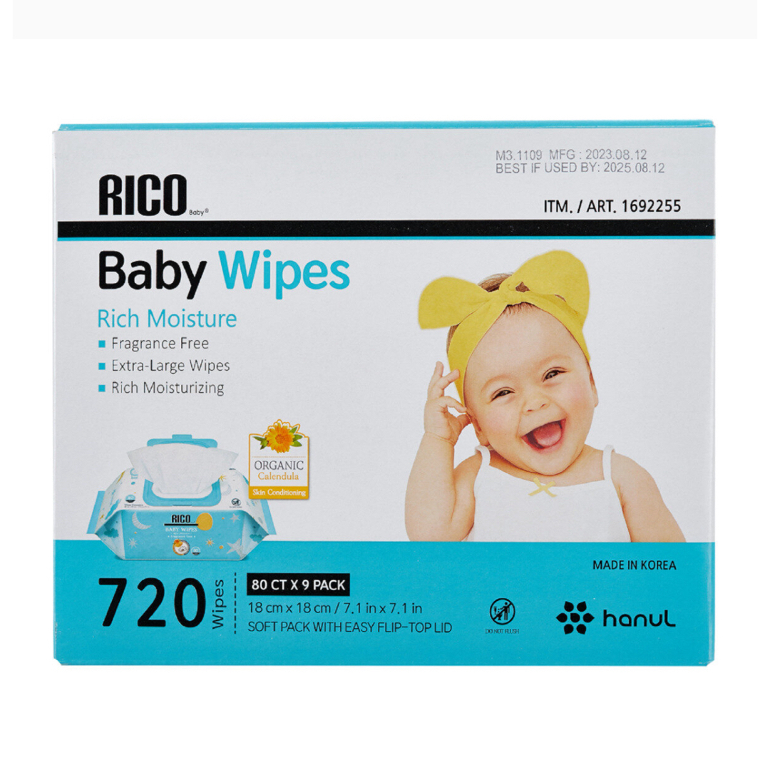 コストコ(コストコ)のおしりふき　Baby Wipes コストコ　80枚×9個パック　720シート入り キッズ/ベビー/マタニティのおむつ/トイレ用品(ベビーおしりふき)の商品写真