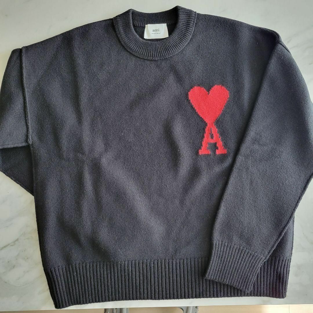 新品 amiparis AMI PARIS ニット セーター 黒 ブラック