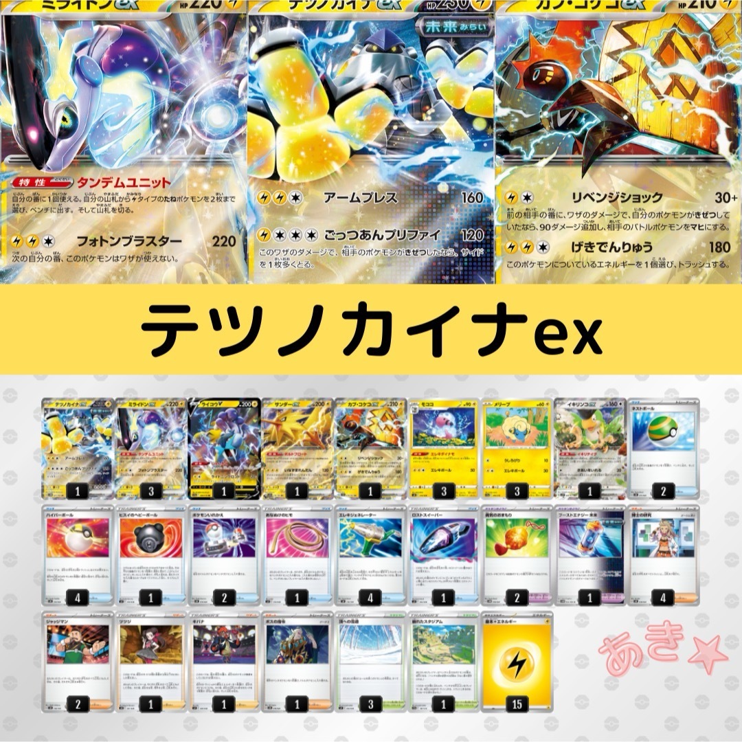 ポケモンカード　テツノカイナex　デッキ　ミライドン　[02122]