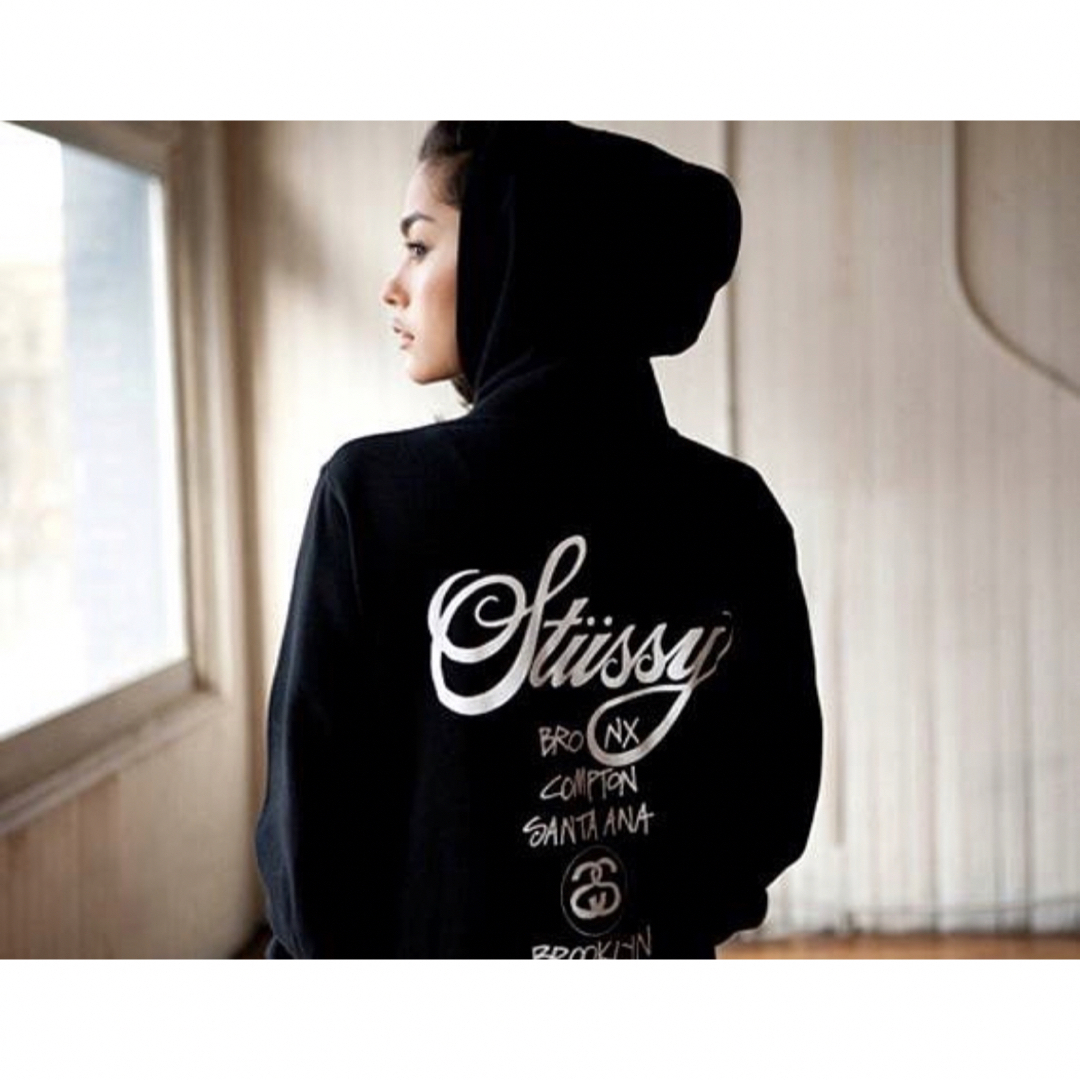 STUSSY ステューシー　パーカー　ジップアップ　ワールドツアー　USA製　S