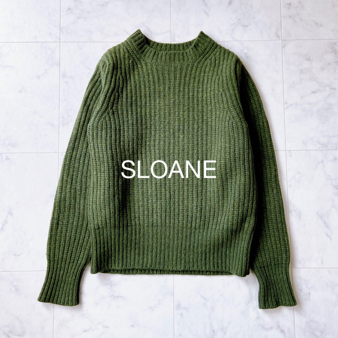 SLOANE - 希少カラー＊SLOANE スローン 3G ウール 畦編み クルーネック