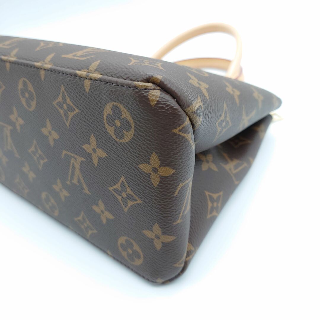 Louis Vuitton ルイヴィトン プティパレMM 2WAYバッグ ハンドバッグ ショルダーバッグ モノグラム ブラウン 茶系 レザー M45900 ICタグ ストラップ カギ カデナ 保存袋 レディース 【 Aランク】