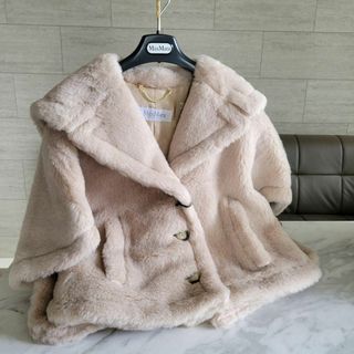 未使用 マックスマーラ テディベア ポンチョ サンド max mara-