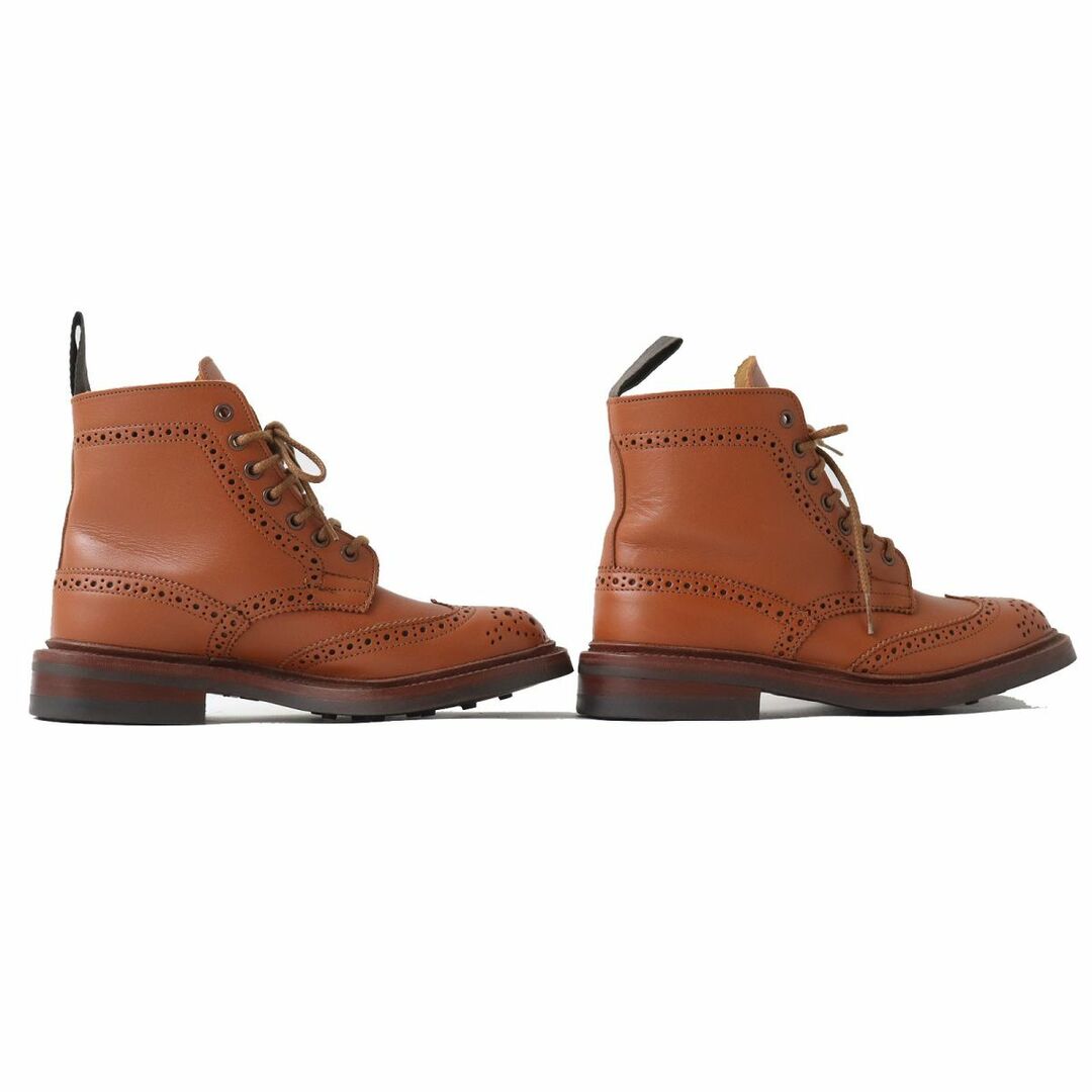 未使用品△Tricker&#039;s トリッカーズ Malton L2508 フルブローグ レースアップ レザー ブーツ/カントリーブーツ レディース ブラウン 4 袋付 3