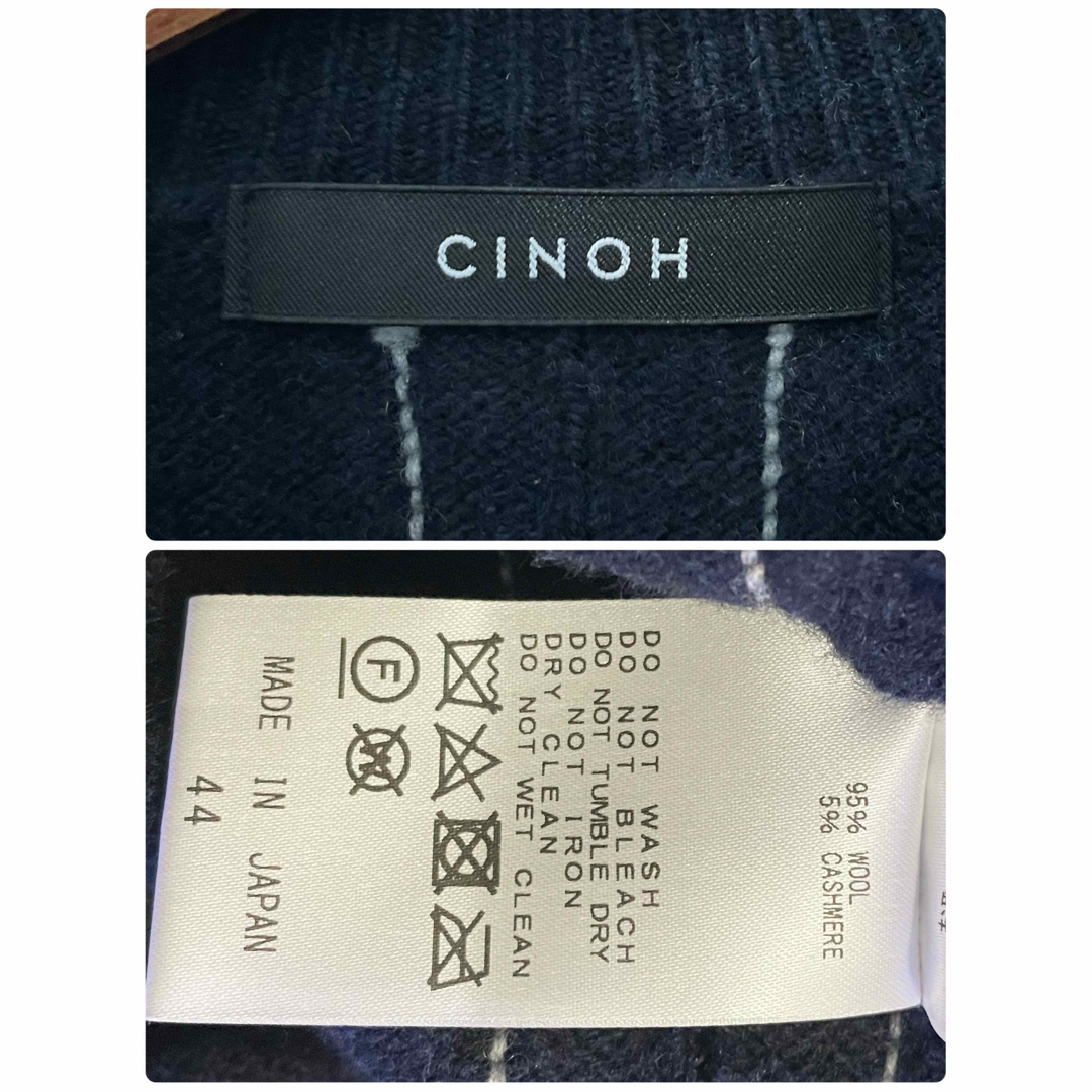 CINOH(チノ)のCINOH チノ ネイビー グローブデザインニット レディースのトップス(ニット/セーター)の商品写真