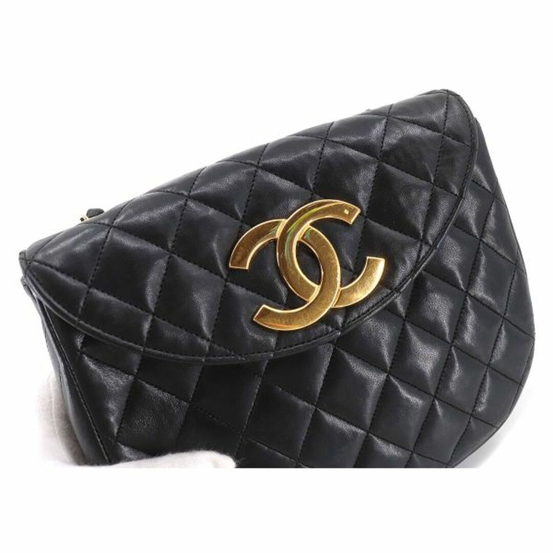 シャネル CHANEL マトラッセ チェーン ショルダー バッグ レザー ブラック ゴールド 金具 VLP 90204552