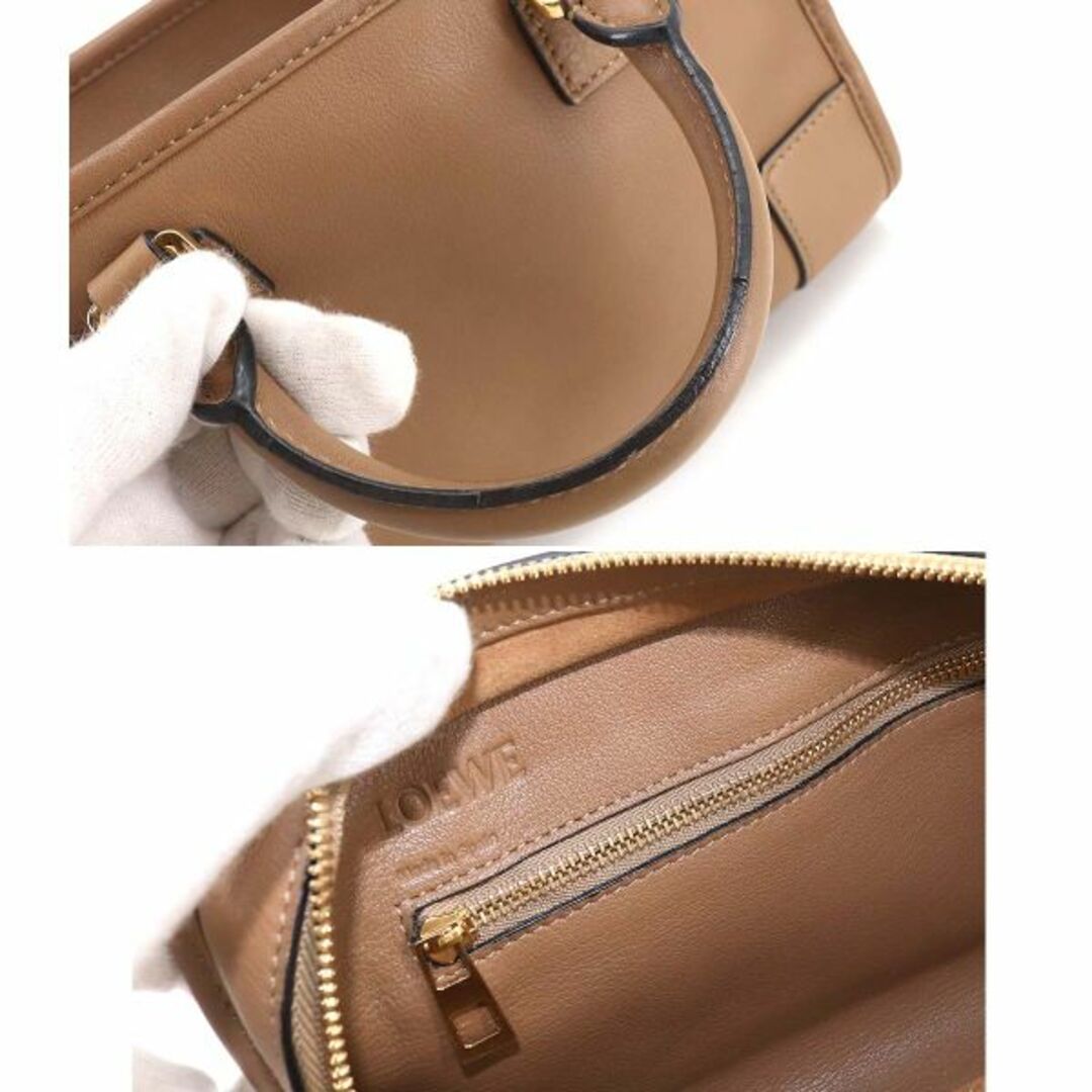 ロエベ LOEWE アマソナ 23 2way ハンド ショルダー バッグ レザー ブラウン ゴールド 金具 VLP 90208114