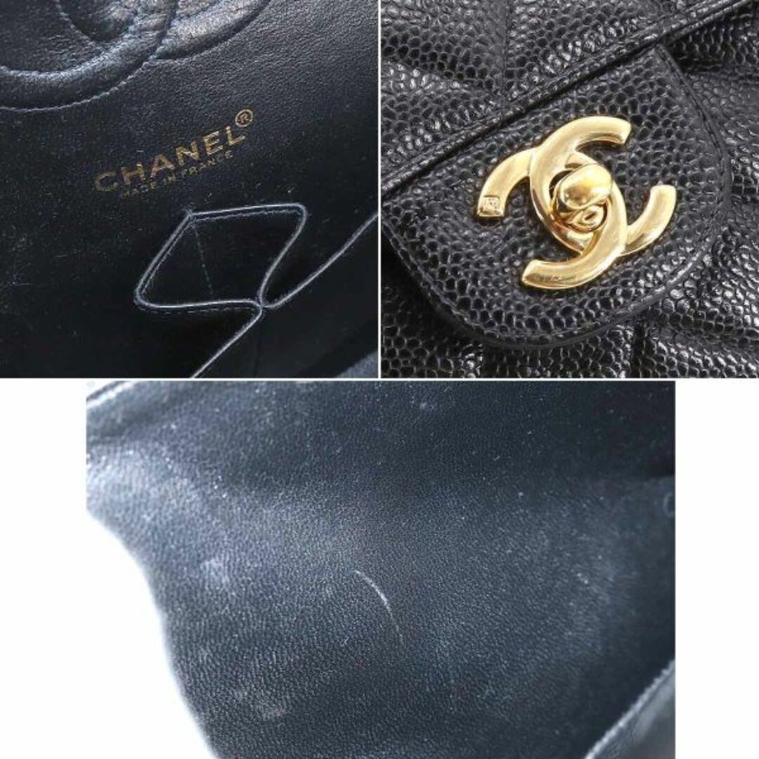 シャネル CHANEL マトラッセ 25 チェーン ショルダー バッグ キャビアスキン ブラック A01112 ゴールド 金具 VLP 90208447 7