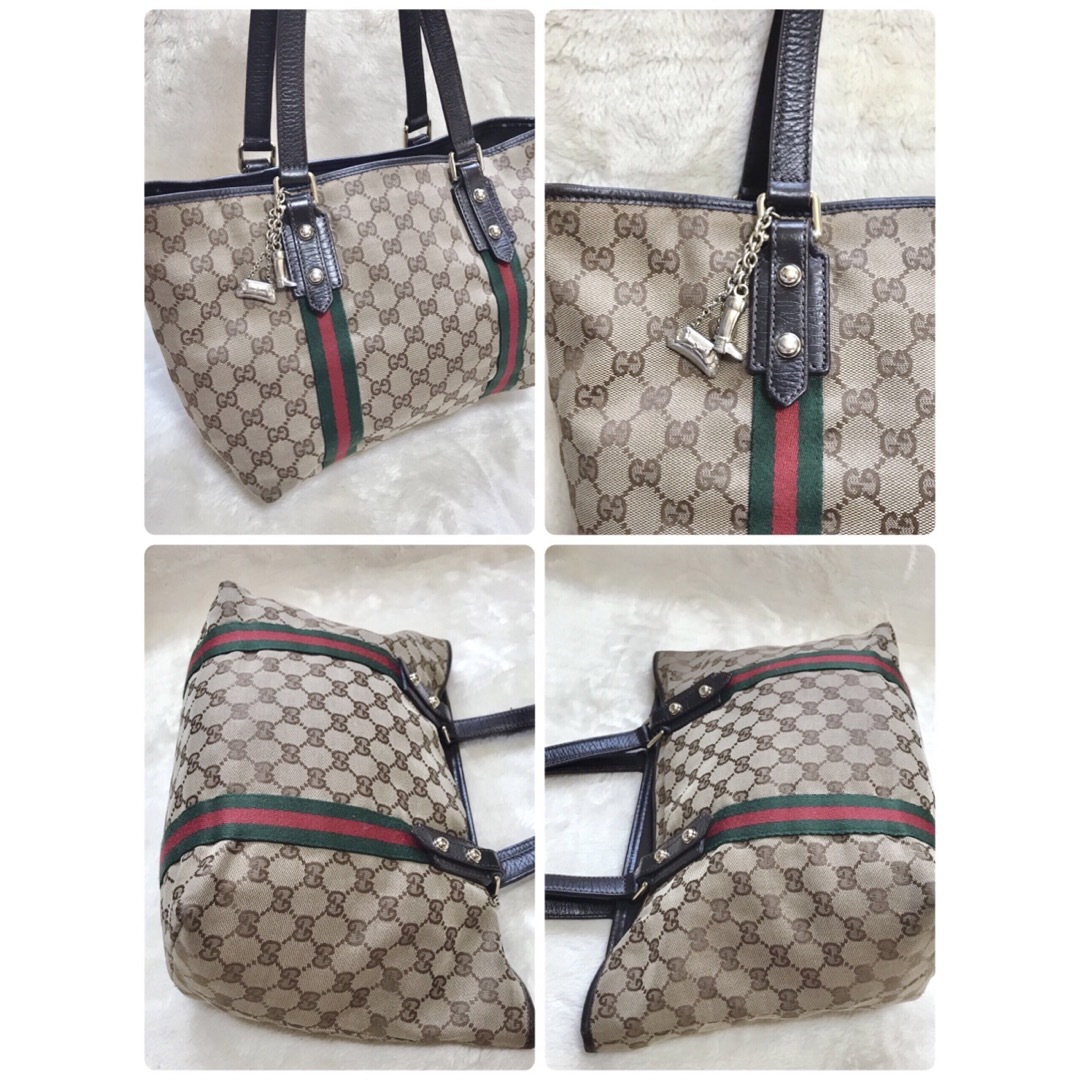 Gucci(グッチ)のGUCCI グッチ GG柄 シェリーライン トートバッグ  レディースのバッグ(トートバッグ)の商品写真