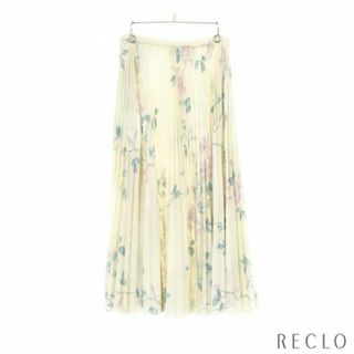 レッドヴァレンティノ(RED VALENTINO)の プリーツ スカート 花柄 ライトイエロー マルチカラー(ロングスカート)