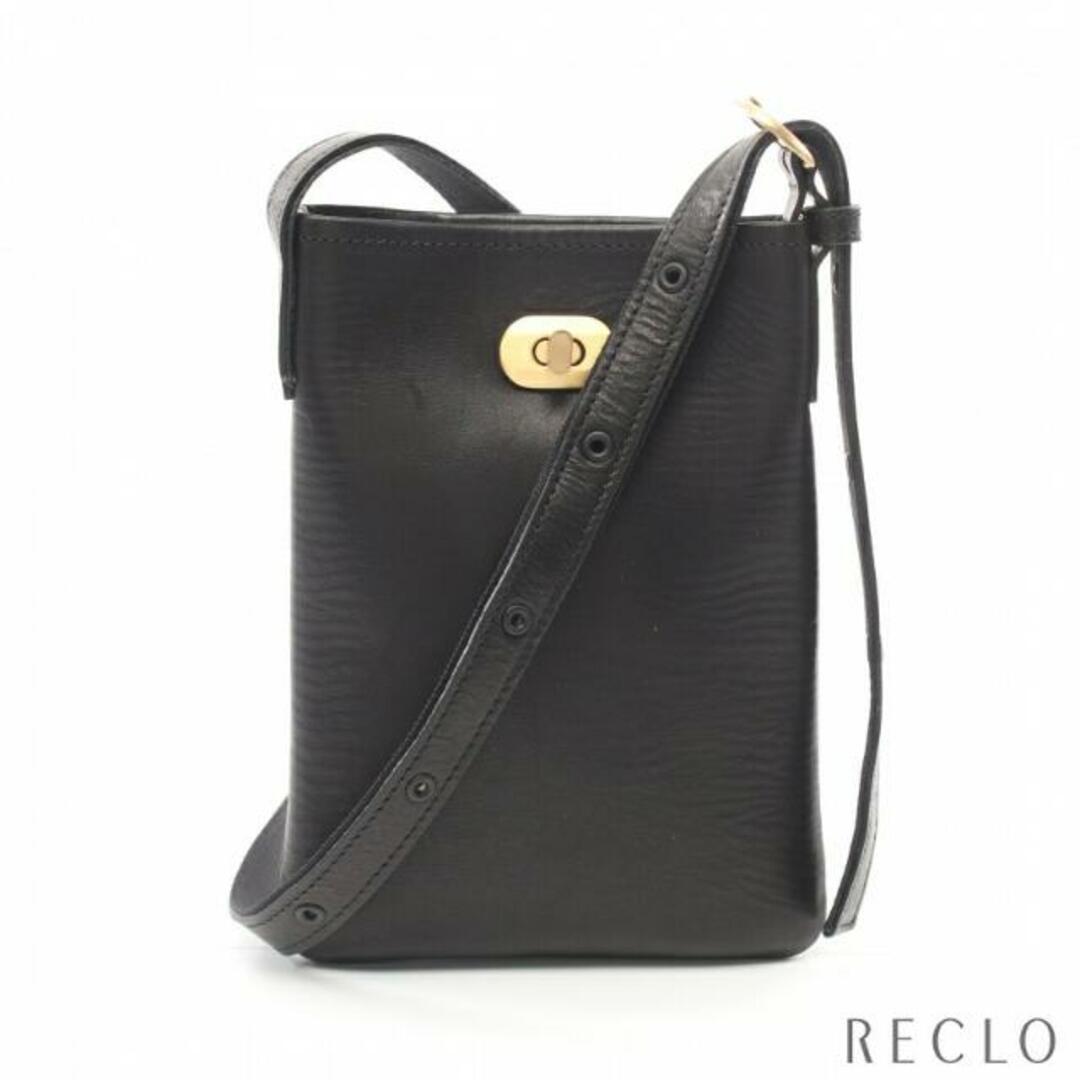 Twist buckle bag ショルダーバッグ レザー ブラック