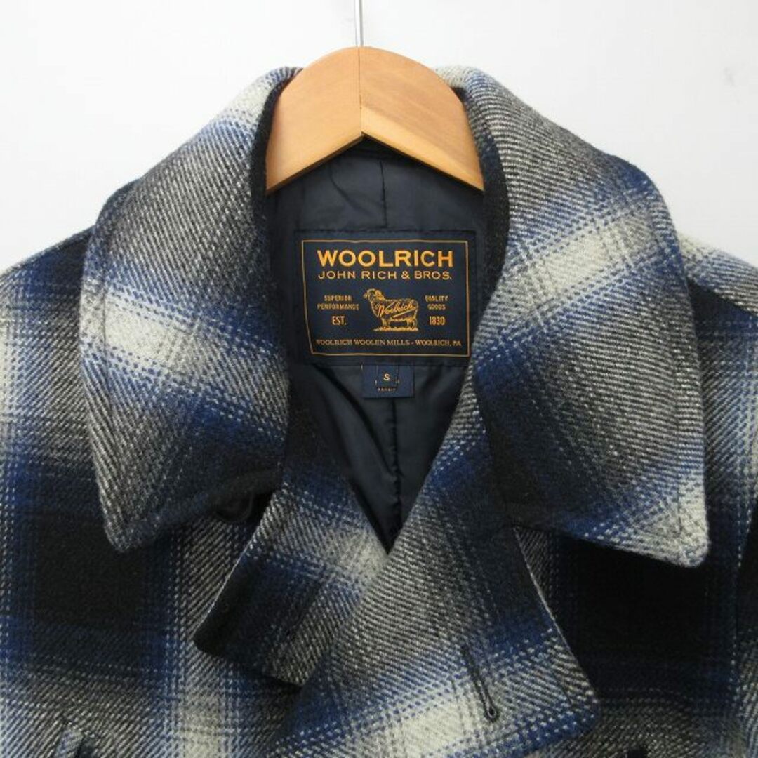 WOOLRICH(ウールリッチ)のウールリッチ×ジェイクルー 美品 オンブレチェック Pコート S STK メンズのジャケット/アウター(ピーコート)の商品写真