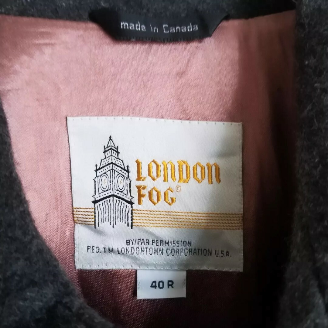 70s LONDON FOGロンドンフォグ  ウール コート  カナダ産　L