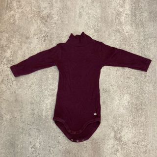 プチバトー(PETIT BATEAU)のプチバトー　ロンパース　ハイネック　タートルネック　肌着　綿100%(ロンパース)