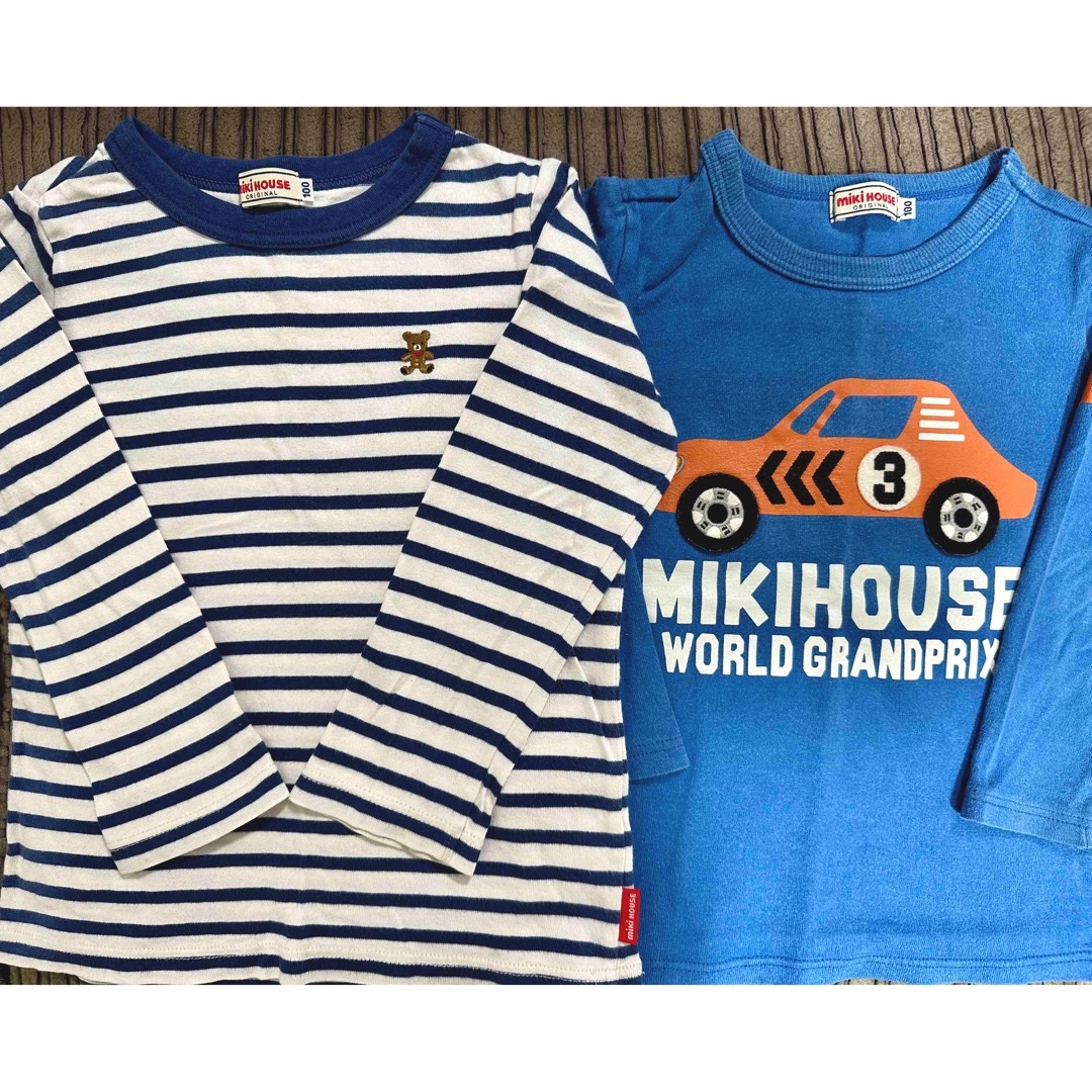 mikihouse(ミキハウス)のミキハウス ロンT 2枚セット キッズ/ベビー/マタニティのキッズ服男の子用(90cm~)(Tシャツ/カットソー)の商品写真