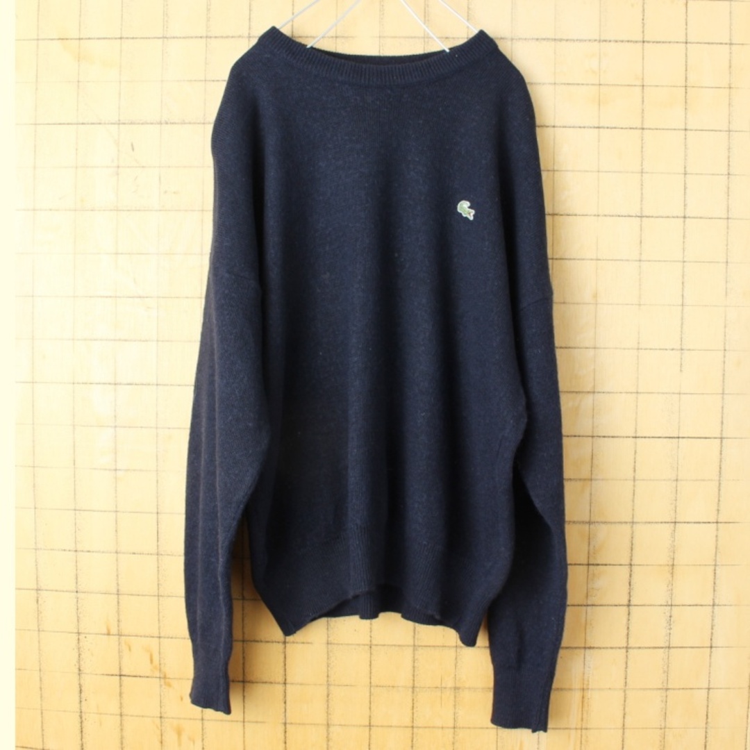 LACOSTE(ラコステ)のフレンチ ラコステLACOSTE ウールニットセーター ネイビー ML aw43 メンズのトップス(ニット/セーター)の商品写真