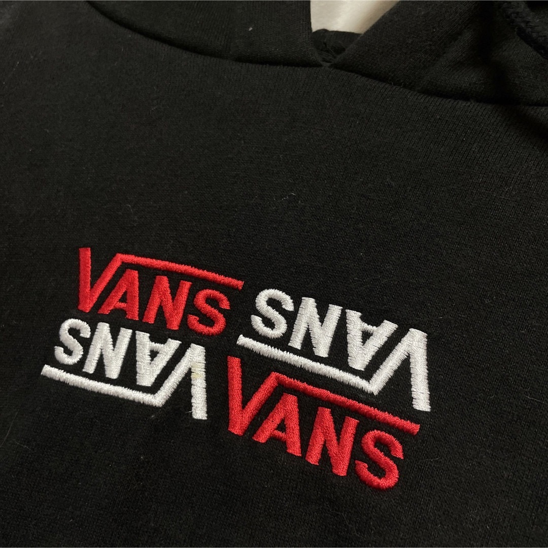 VANS - vans スウェット パーカー 刺繍ロゴ ボックスロゴ ブラック S