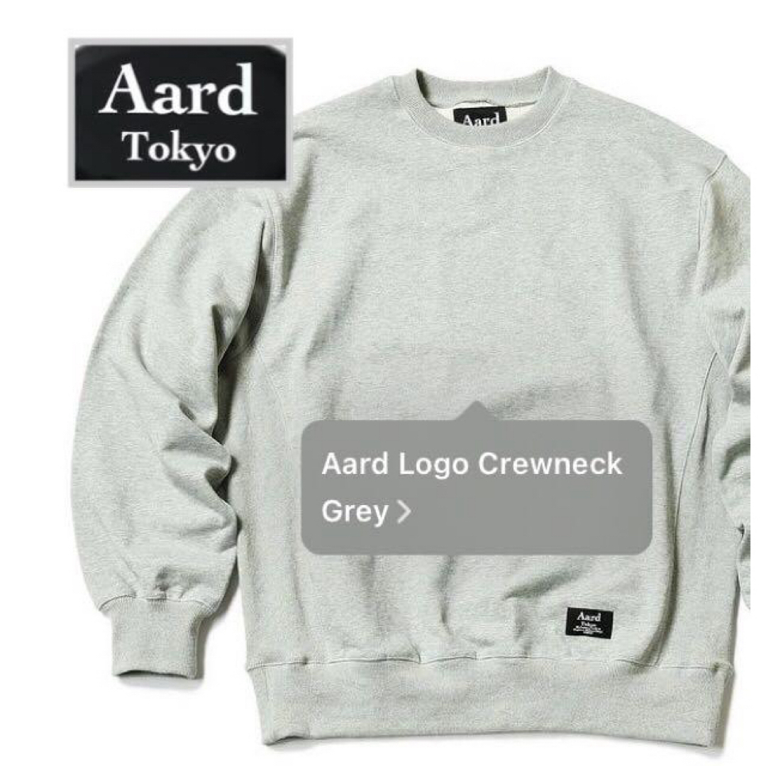 N Aard アード スウェット トレーナー ロゴ クルーネック グレー-
