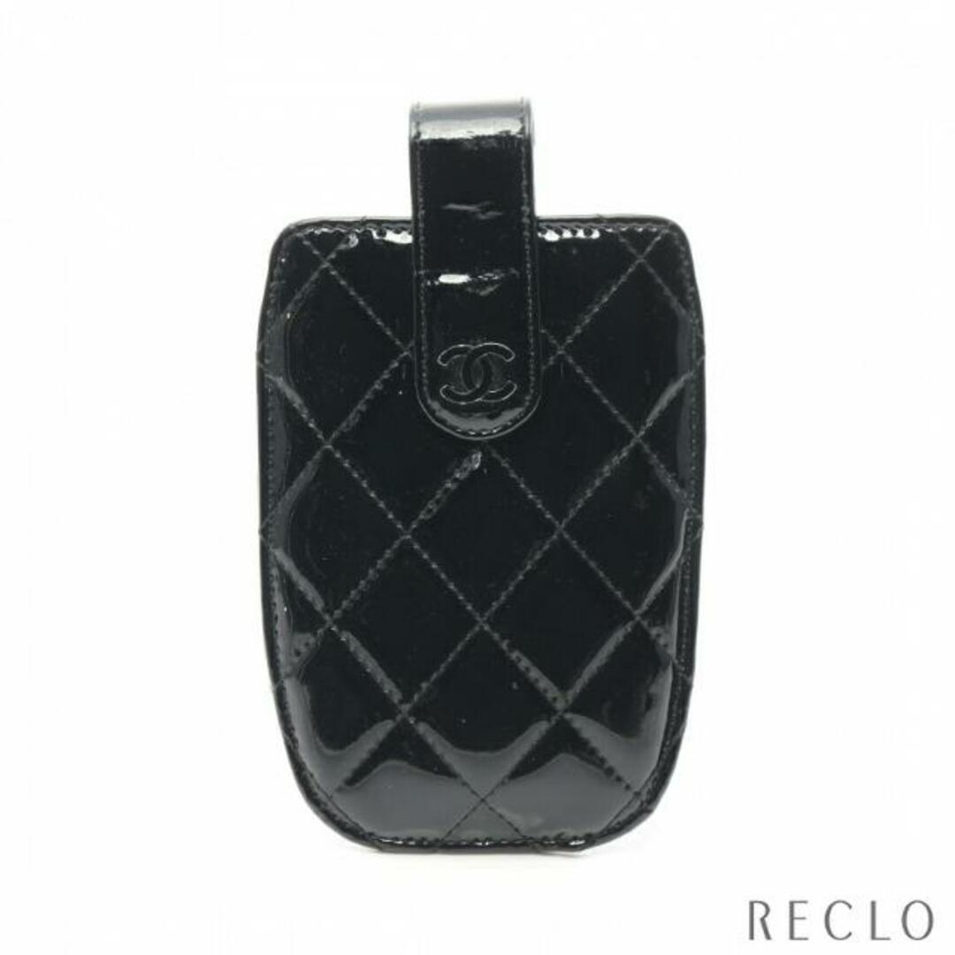 CHANEL(シャネル)のマトラッセ シガレットケース エナメルレザー ブラック ブラック金具 レディースのファッション小物(その他)の商品写真