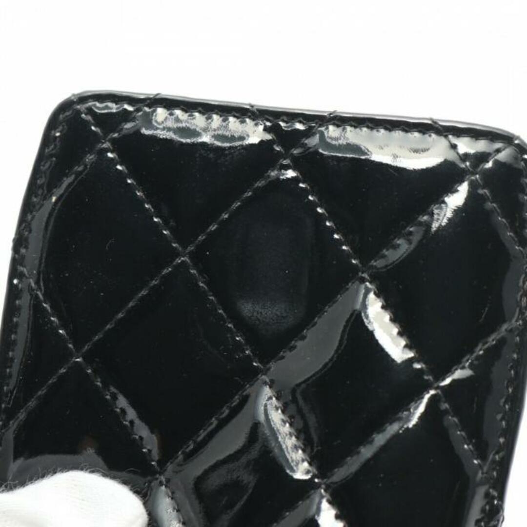 CHANEL(シャネル)のマトラッセ シガレットケース エナメルレザー ブラック ブラック金具 レディースのファッション小物(その他)の商品写真