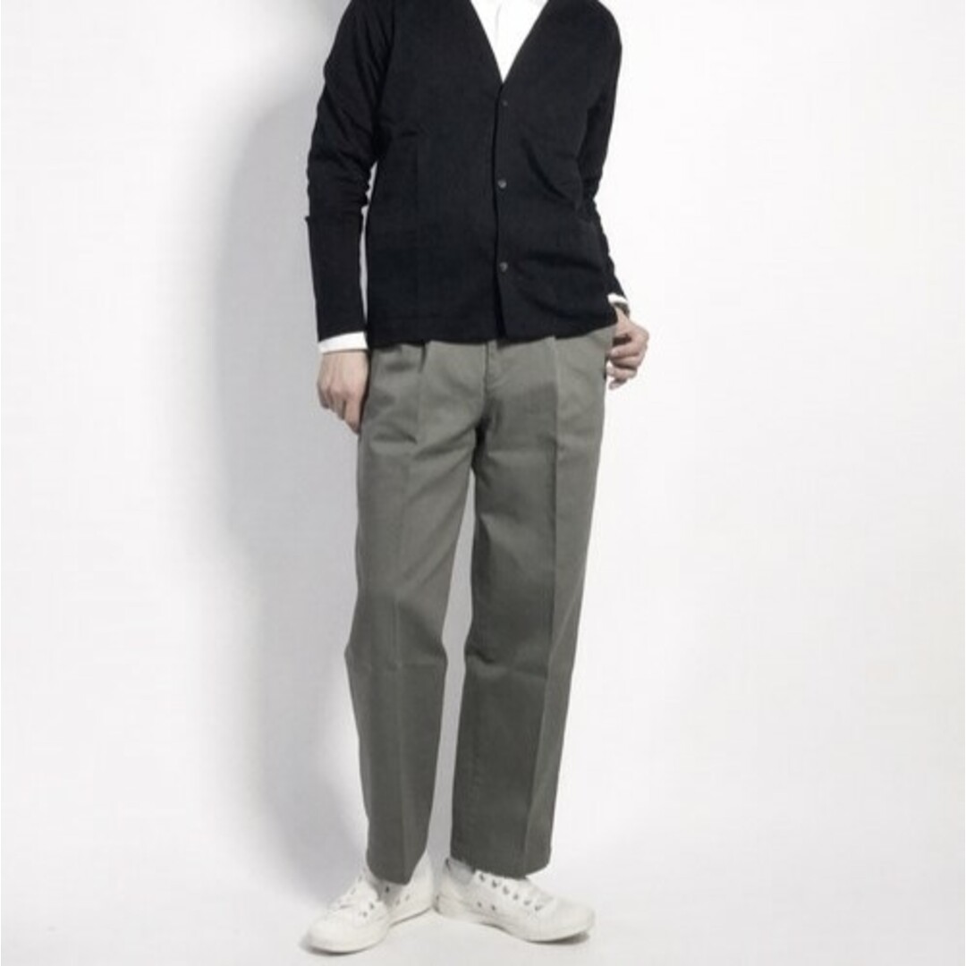 Steven Alan スティーブンアラン 日本製 STRETCH DRILL SUPER BAGGY TAPERED ストレッチドリルスーパーバギーテーパード 8114-217-0077 L グレー 1タック パンツ ボトムス【Steven Alan】