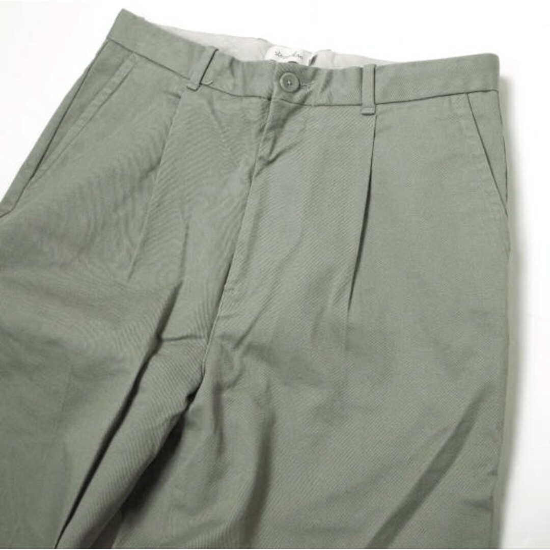 Steven Alan スティーブンアラン 日本製 STRETCH DRILL SUPER BAGGY TAPERED ストレッチドリルスーパーバギーテーパード 8114-217-0077 L グレー 1タック パンツ ボトムス【Steven Alan】