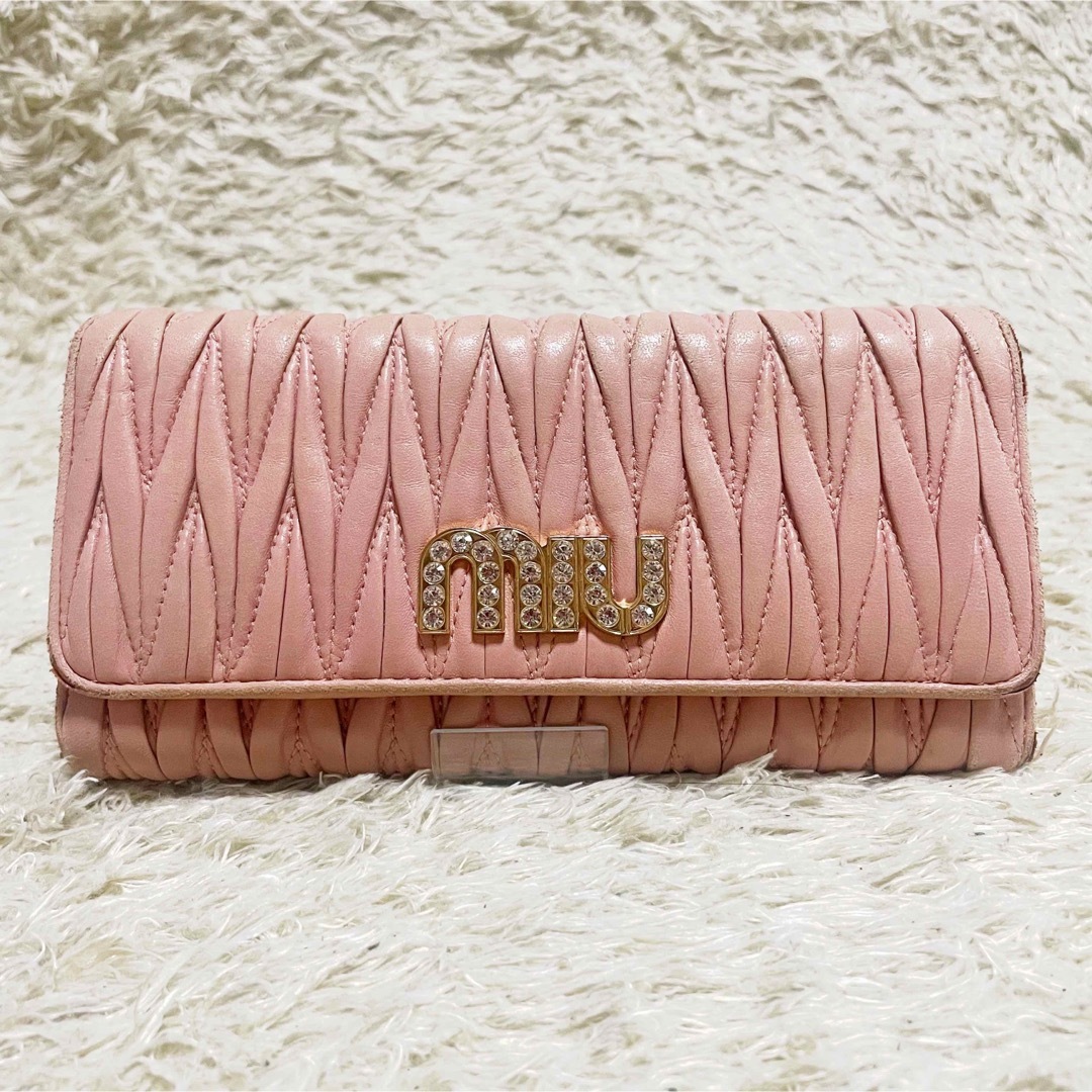 miumiu マテラッセ 長財布 ピンク ミュウミュウ