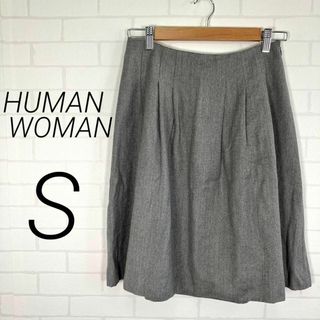 ヒューマンウーマン(HUMAN WOMAN)の（r401）ヒューマンウーマン【S】フレアスカート  ひざ丈 無地 着まわし(ひざ丈スカート)