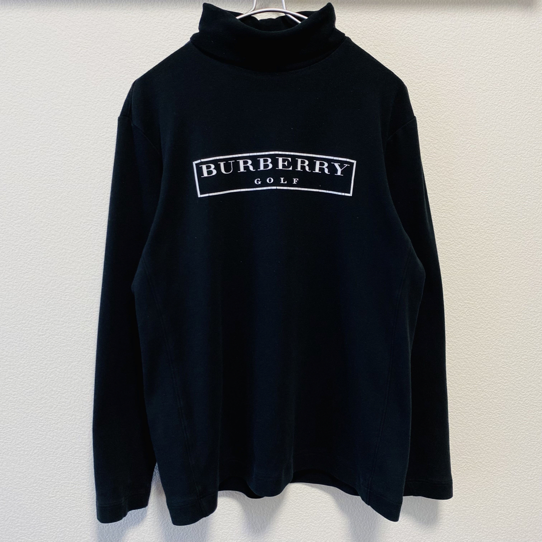 BURBERRY(バーバリー)の一点物　日本製　バーバリーゴルフ　ボックスロゴ　タートルネック　カットソー メンズのトップス(Tシャツ/カットソー(七分/長袖))の商品写真