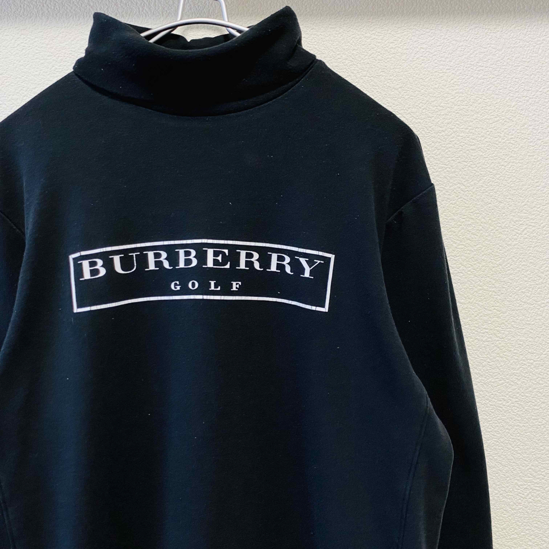 BURBERRY(バーバリー)の一点物　日本製　バーバリーゴルフ　ボックスロゴ　タートルネック　カットソー メンズのトップス(Tシャツ/カットソー(七分/長袖))の商品写真