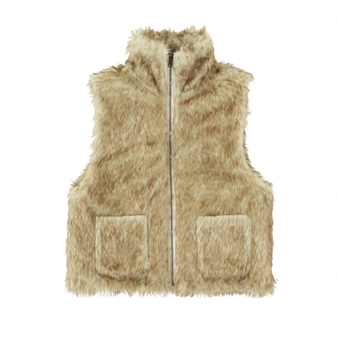 売れ筋の大人気 ACLENT 2way stand collar fur vest | www