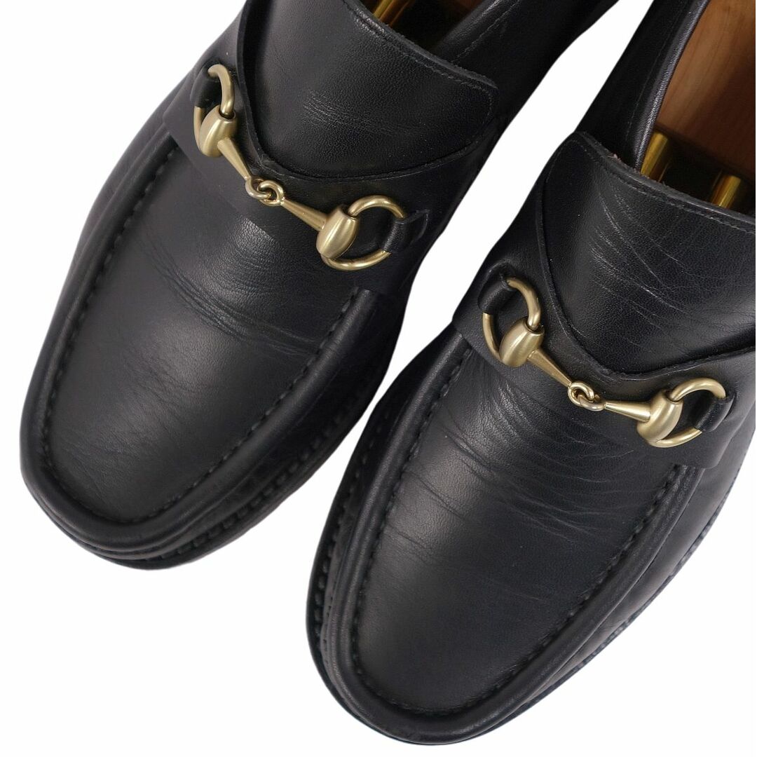 Gucci(グッチ)のグッチ GUCCI ブーツ チャッカブーツ ホースビット カーフレザー シューズ メンズ 41.5E(26.5cm相当) ブラック メンズの靴/シューズ(ブーツ)の商品写真