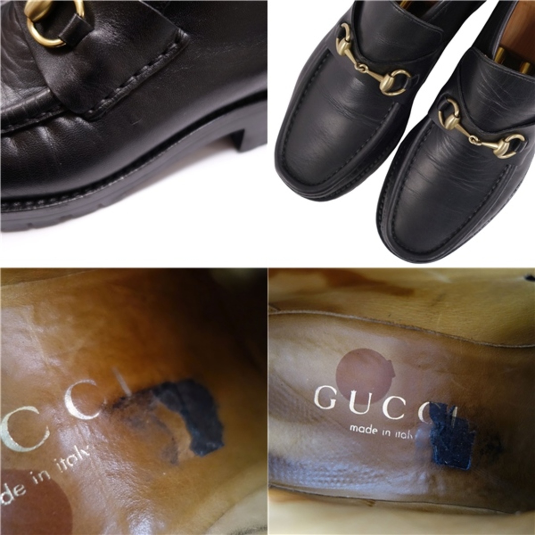 Gucci(グッチ)のグッチ GUCCI ブーツ チャッカブーツ ホースビット カーフレザー シューズ メンズ 41.5E(26.5cm相当) ブラック メンズの靴/シューズ(ブーツ)の商品写真